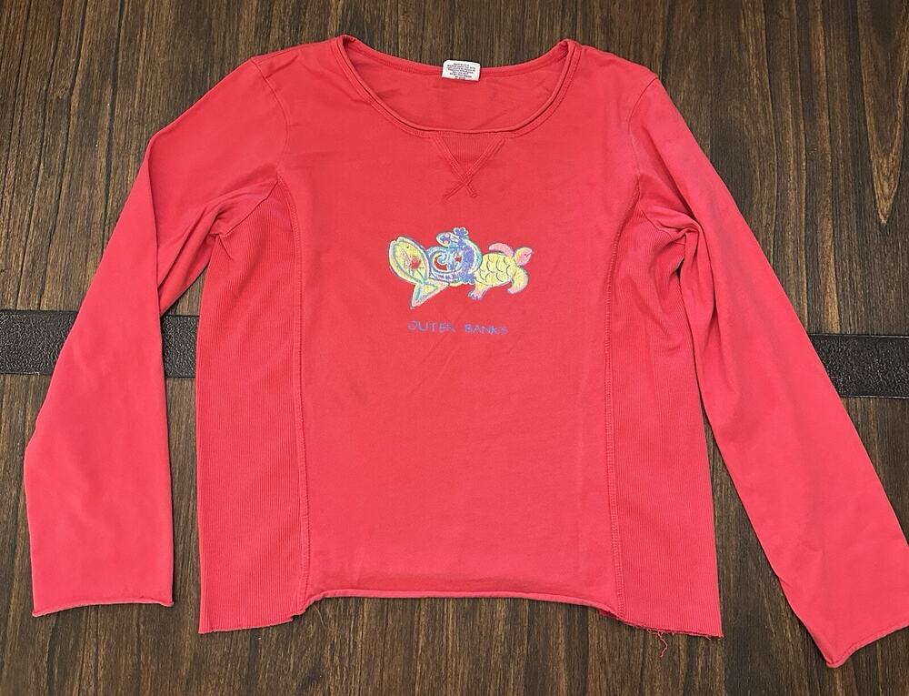 Vtg Outer Banks Long Sleeve -Shirt Women’s Large